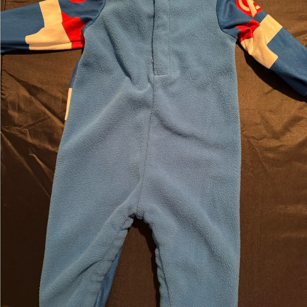 Marvel Captain America Fleece Costume Onesie in Blue, Red, White - Picture 9 of 11